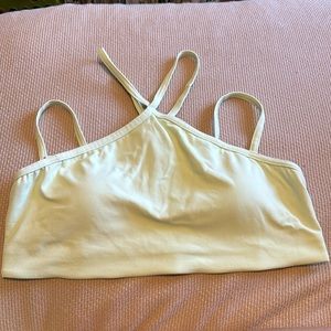 Lululemon 14 Green Flow Y Strappy Bra Nulu A-C Cups